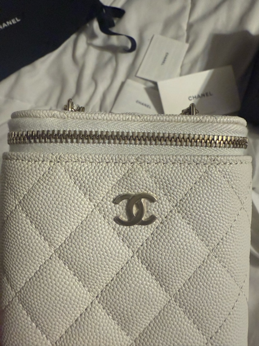 Brand new never worn 100% authentic Chanel Vertical Vanity bag in white - Picture 8 of 8